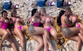 Débora Petuda e amiga tesuda Brena Barbosa se pegando na praia Débora Petuda e amiga tesuda Brena Barbosa se pegando na praia