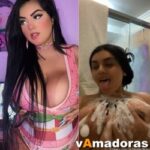 Video Mandy Lia pelada alisando os peitos