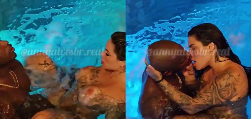 Sexo dentro da piscina Anny Alves e Jefão pornô grátis